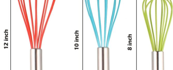 Silicone Whisks for Cooking Stainless Steel & Silicone Egg Beater Silicone Twist Whisk
