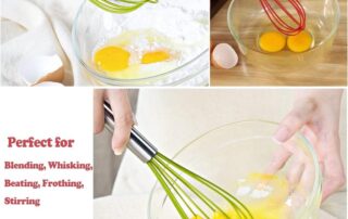 Silicone Whisks for Cooking Stainless Steel & Silicone Egg Beater Silicone Twist Whisk