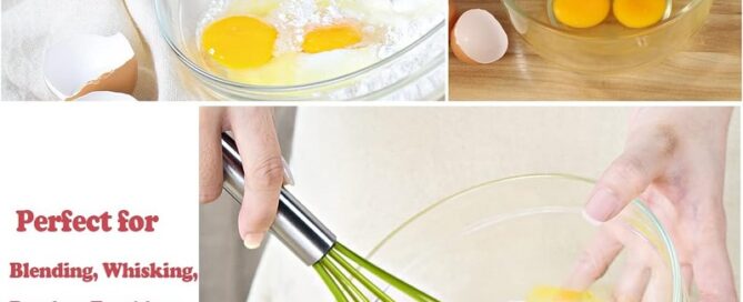 Silicone Whisks for Cooking Stainless Steel & Silicone Egg Beater Silicone Twist Whisk