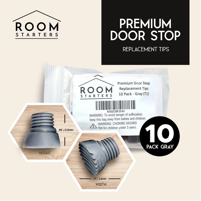 Threaded Rubber Bumper Kick Down Door Stop Ultra Grip Rubber Door Stop Replacement Tip