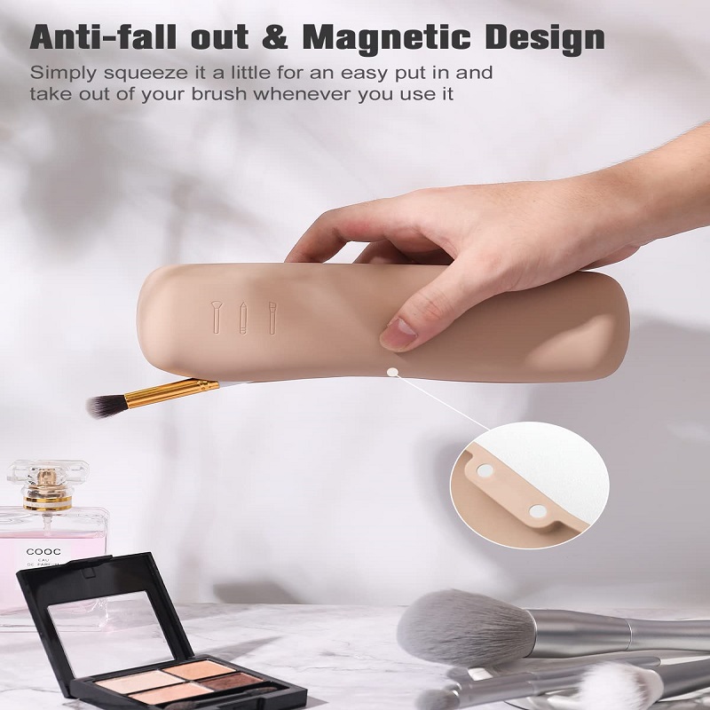 Travel Makeup Brush Holder Magnetic Anti-fall Out Silicon Portable Cosmetic Face Brushes Holder