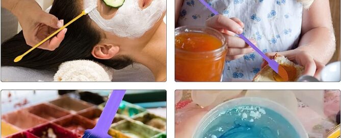 Wickes Silicone Tool Mini Silicone Spatulas for Epoxy Resin Art Casting DIY Mixing Tools for Jars Cooking Cosmetics Painting