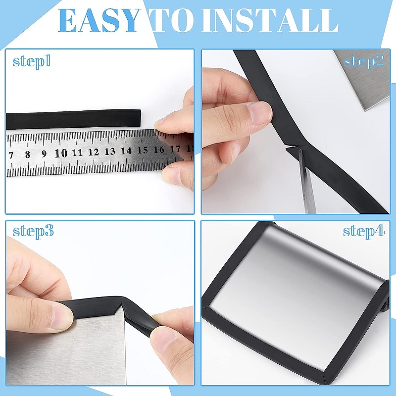 Run Channel Rubber Trim Edge Protector Rubber Strip Weather Resistance Metal Edge Protector