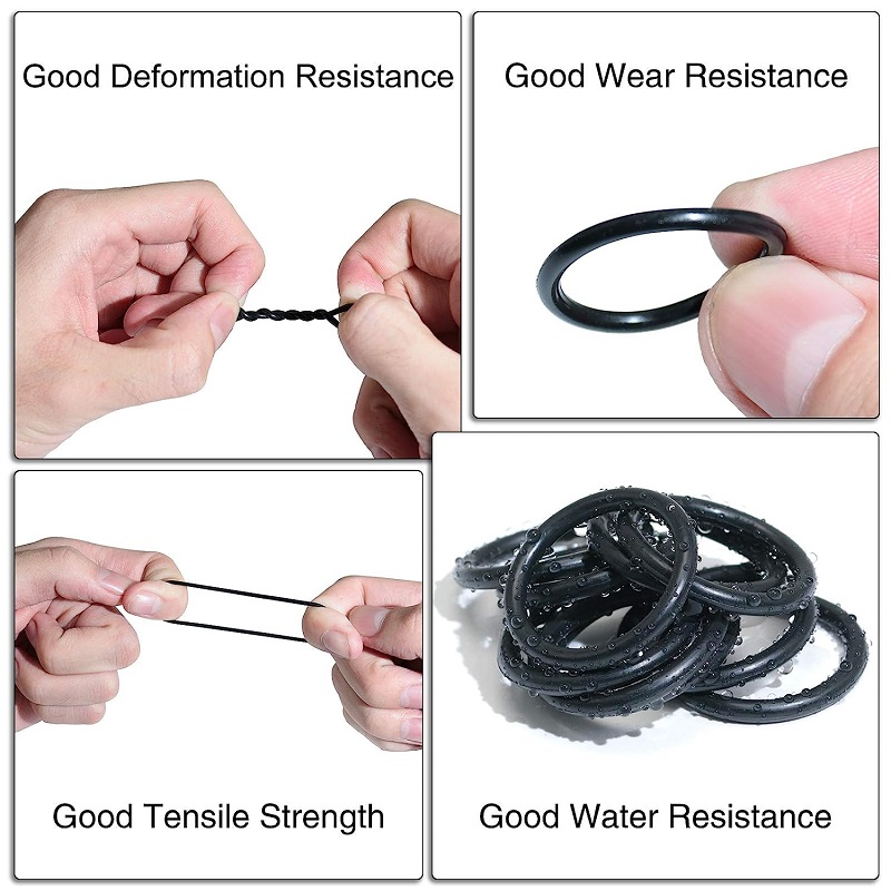 Silicone O Ring kit Rubber O Rings Kit for Faucet Plumbing Automotive Repair Nitrile Rubber Oring Kit