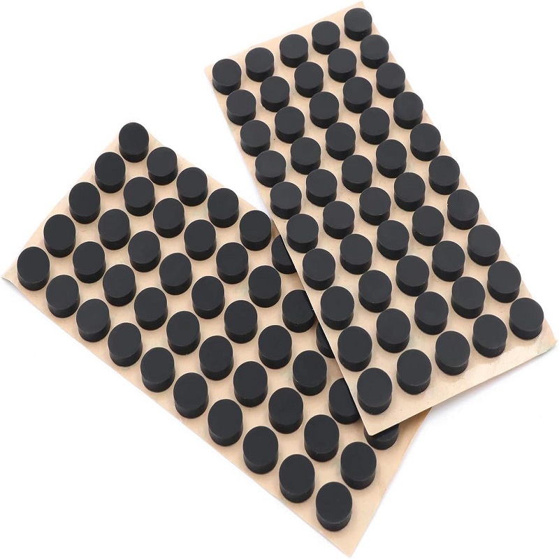 10mm Rubber Feet Furniture Silicone Rubber Pads 10mm Diameter Round 3M Self Adhesive Mat