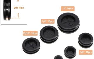 Automotive Rubber Body Plugs Double-Sided Round Rubber Hole Plug Kits Used to Protect Cables Wires Firewalls Hole Plugs