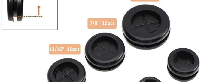Automotive Rubber Body Plugs Double-Sided Round Rubber Hole Plug Kits Used to Protect Cables Wires Firewalls Hole Plugs