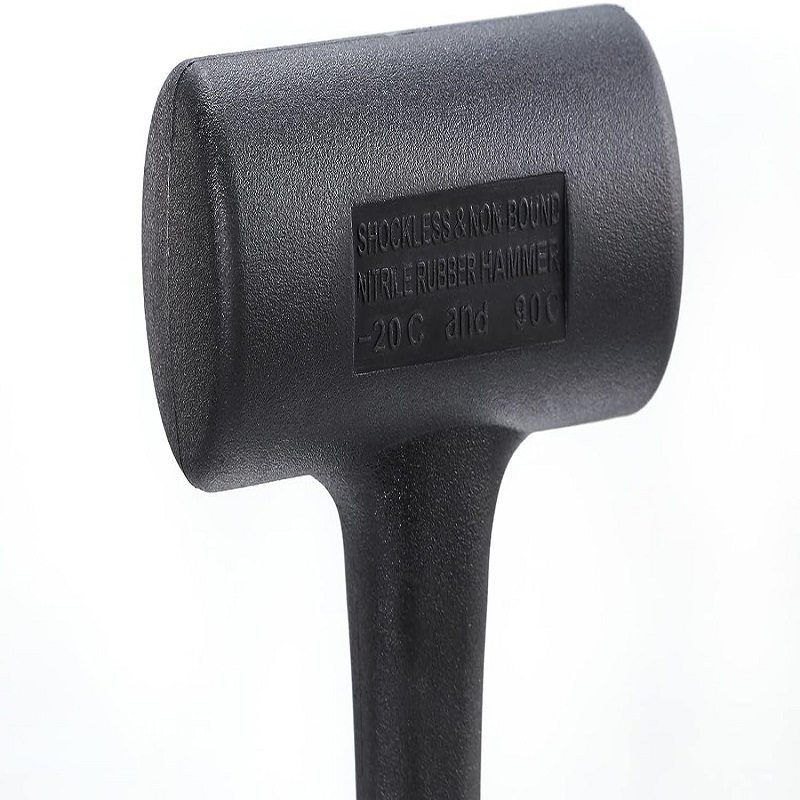 Black Rubber Mallet 14 Ounce Black Rubber Soft Face Non-Sparking Marring Dead Blow Hammer