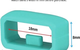 Fastener Rings Bands Keepers 22mm Rubber Watch Band Loops Silicone Connector Security Rings