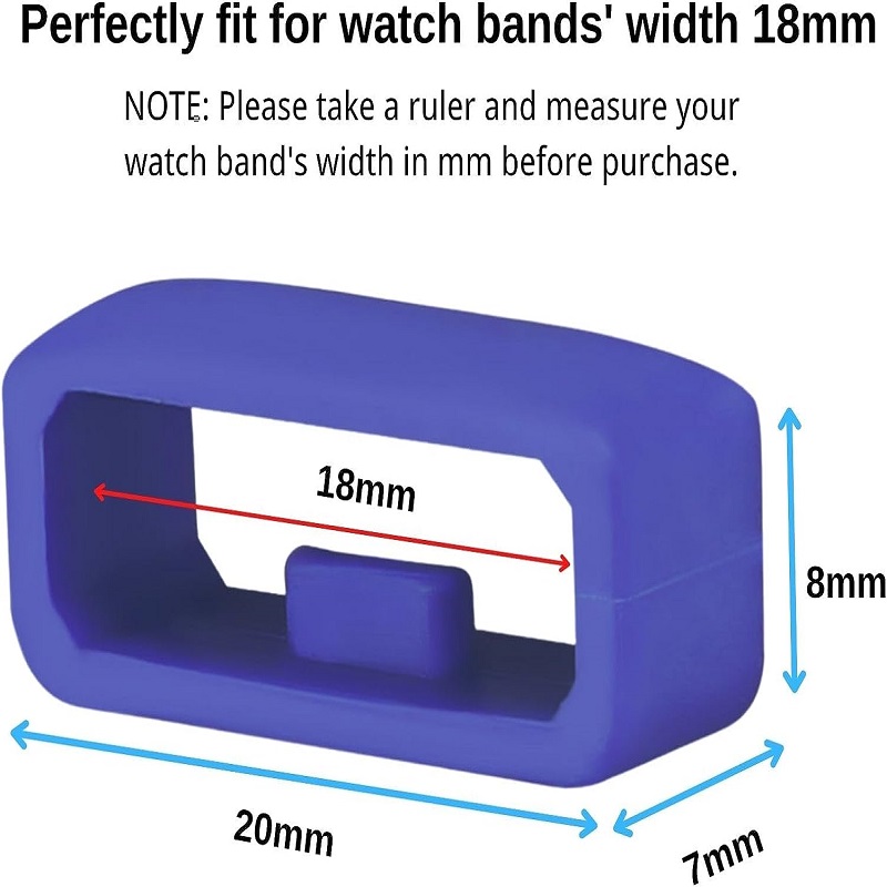 Fastener Rings Bands Keepers 22mm Rubber Watch Band Loops Silicone Connector Security Rings