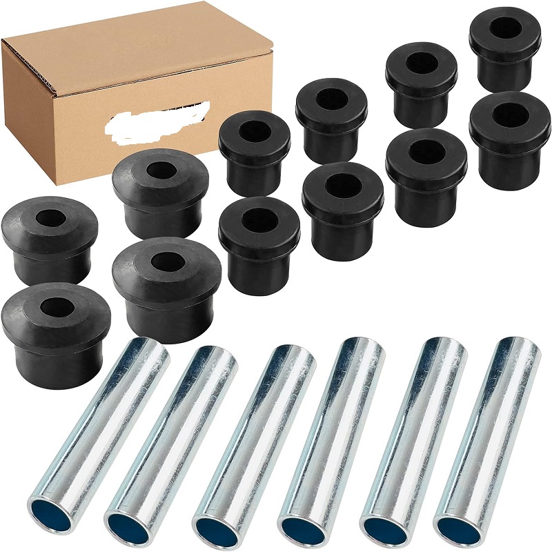 Golf Cart Front Arm Bushing Kit Rubber Bushings Sleeves Complete Rear Leaf Spring Shackle Bushing