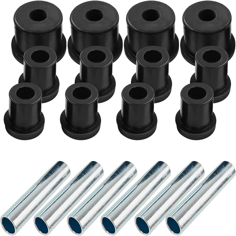 Golf Cart Front Arm Bushing Kit Rubber Bushings Sleeves Complete Rear Leaf Spring Shackle Bushing