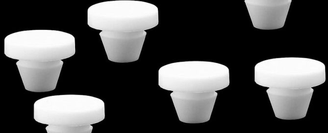 Industrial Rubber Bumpers White Button Plugs Snap-in Locking Hole Rubber Tube Plug
