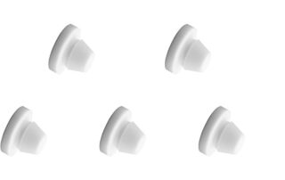 Industrial Rubber Bumpers White Button Plugs Snap-in Locking Hole Rubber Tube Plug