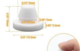 Industrial Rubber Bumpers White Button Plugs Snap-in Locking Hole Rubber Tube Plug