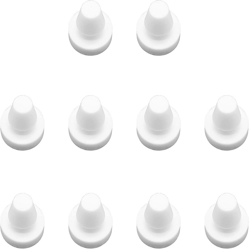 Industrial Rubber Bumpers White Button Plugs Snap-in Locking Hole Rubber Tube Plug