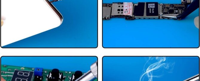 Magnetic Insulation Silicone Soldering Mat Magnetic Repair Mat Heat Resistant Work Mat for Repair Electronics