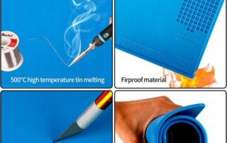 Magnetic Insulation Silicone Soldering Mat Magnetic Repair Mat Heat Resistant Work Mat for Repair Electronics