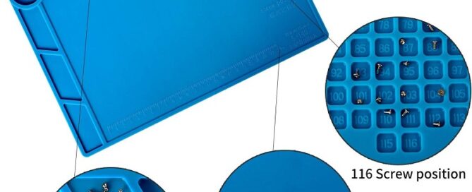 Magnetic Insulation Silicone Soldering Mat Magnetic Repair Mat Heat Resistant Work Mat for Repair Electronics