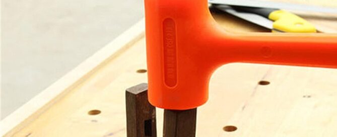 Rubber Dead Blow Hammer, Dead Blow Hammer, Rebound-Resistant Rubber Mallet with Non-Slip Grip Non-Sparking Design