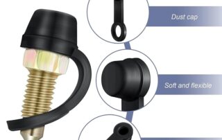 Rubber Grease Fitting Caps Black Brake Dust Cover Automotive Brake Bleeder Screw Caps