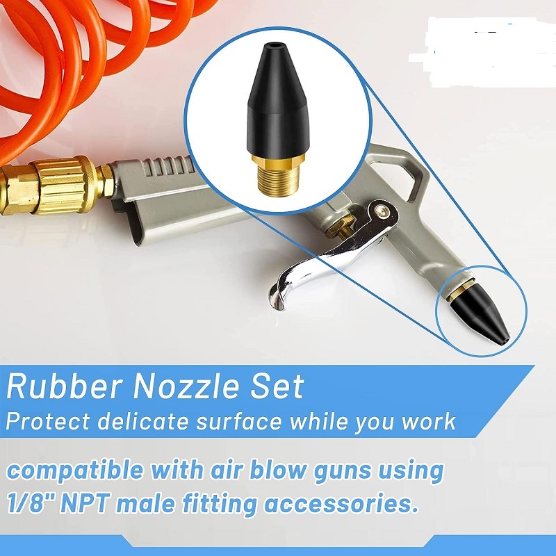 Rubber Tip Air Nozzle Blow Gun Rubber Tip For Air Tool Parts Air Nozzle For Air Blow Guns Tool