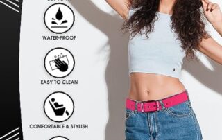 Rubber Track Belt Waterproof Rubber Golf Belts for Men with Adjustable Cut-to-fit Interchangeable Colors