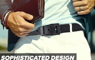 Rubber Track Belt Waterproof Rubber Golf Belts for Men with Adjustable Cut-to-fit Interchangeable Colors