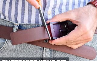 Rubber Track Belt Waterproof Rubber Golf Belts for Men with Adjustable Cut-to-fit Interchangeable Colors