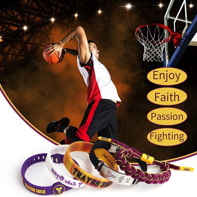 Silicone Basketball Wristbands Signature Silicone Bracelet Adjustable Motivational Wristbands