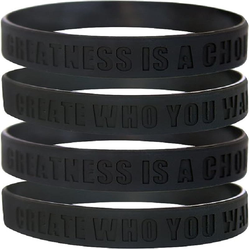 Silicone Basketball Wristbands Signature Silicone Bracelet Adjustable Motivational Wristbands 