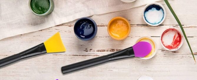 Silicone Brush applicator kit for UV Resin Epoxy Art Crafting Cream Makeup Silicone Glue Brush