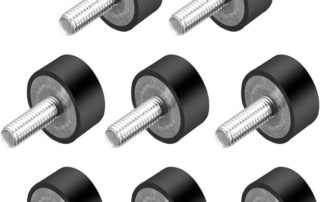 Threaded Stud Bumper M6 Thread Rubber Mounts Cylindrical Shock Absorber with Studs