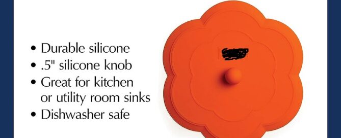 Watertight Rubber Seal Orange Silicone Flower Kitchen Stopper Sink Water-Tight Seal