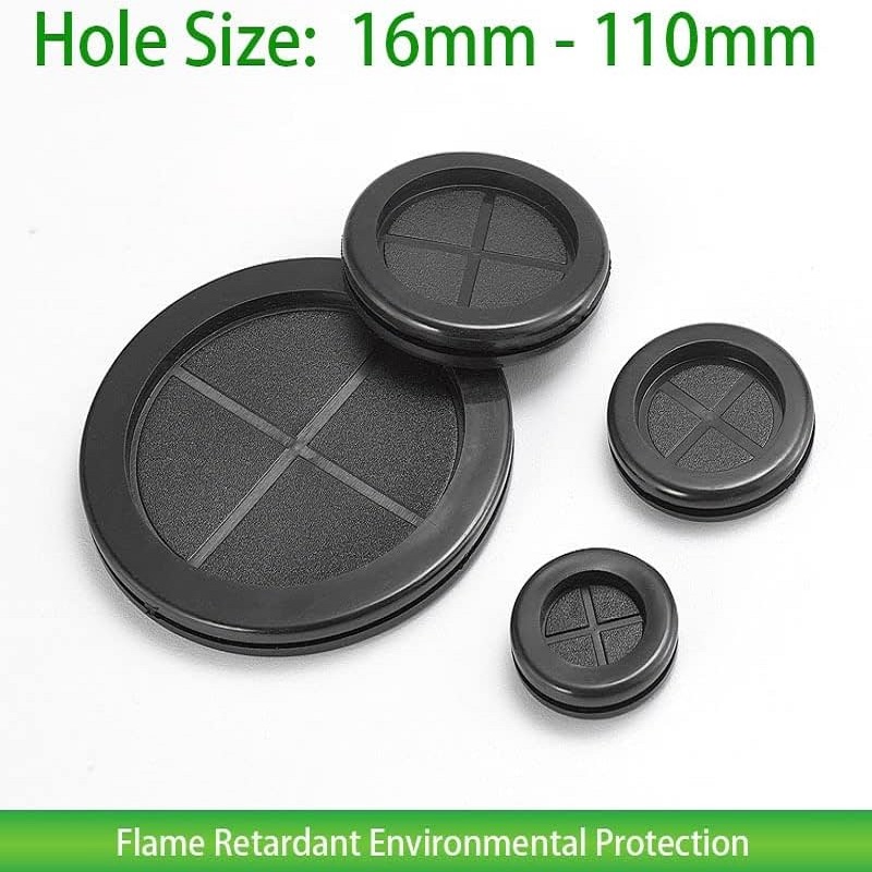 20mm Blanking Grommet Black Blanking Blind Rubber Wiring Grommets Hole Electrical Wire Gasket