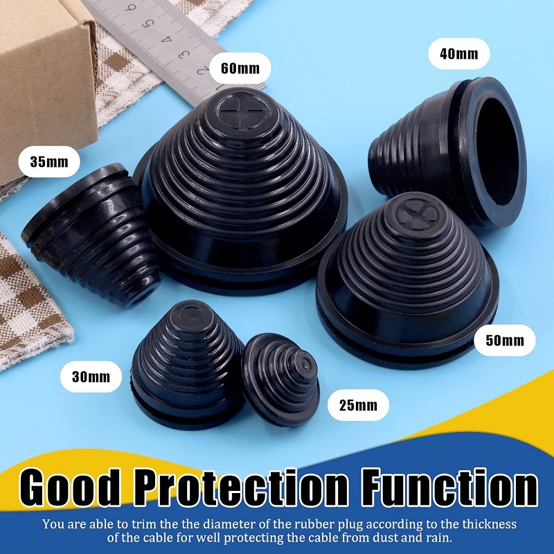 25mm blanking grommet 25mm Rubber Grommets Kit Tower Shaped Drill Hole Grommets Wire Protection