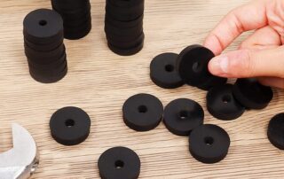 70mm Rubber Washers Black Heavy Duty Abrasion Resistant Rubber Rubber Flat Washer for Bolts Spacers