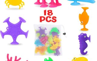 Baby Suction Cup Toys Silicone Ocean Animals Sucker Toys Fine Rubber Float