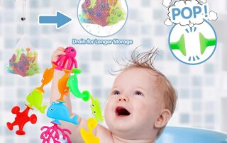 Baby Suction Cup Toys Silicone Ocean Animals Sucker Toys Fine Rubber Float