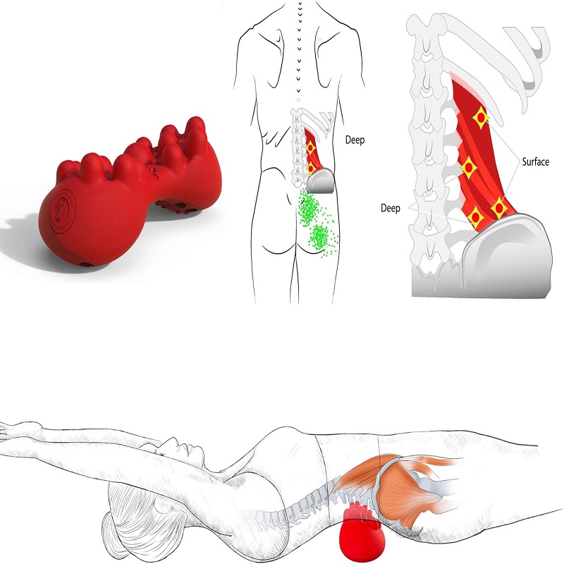 Back Trigger Point Massager Myofascial Release Gluteus Massager Hip Pain Massager Back Knots Remover