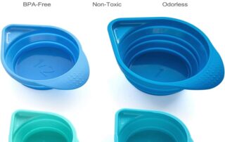 Collapsible Silicone Measuring Cups Portable Measuring tools with Engraved Metric Rubber Tool Handle Dip