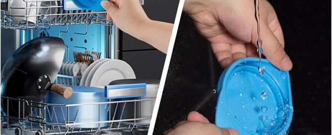 Collapsible Silicone Measuring Cups Portable Measuring tools with Engraved Metric Rubber Tool Handle Dip