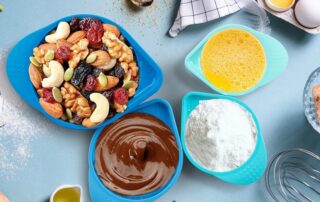 Collapsible Silicone Measuring Cups Portable Measuring tools with Engraved Metric Rubber Tool Handle Dip