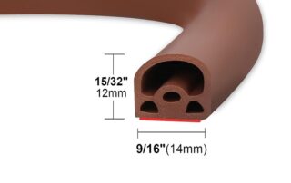 Door Seal Profiles Silicone Weather Stripping Door Seal Strip Self-Adhesive Backing Seals Large Gap