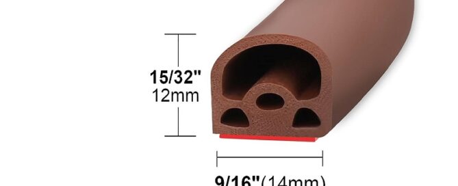 Door Seal Profiles Silicone Weather Stripping Door Seal Strip Self-Adhesive Backing Seals Large Gap