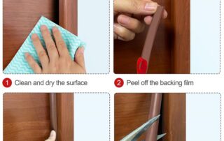 Door Seal Profiles Silicone Weather Stripping Door Seal Strip Self-Adhesive Backing Seals Large Gap