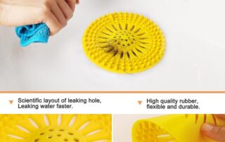 Fine Rubber Float Drain Hair Catcher Durable Silicone Hair Stopper Shower Drain Hair Trap Suit for Bathroom
