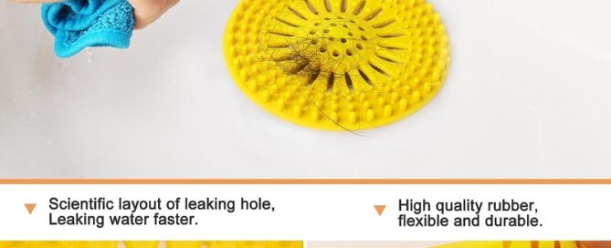 Fine Rubber Float Drain Hair Catcher Durable Silicone Hair Stopper Shower Drain Hair Trap Suit for Bathroom