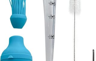 Food Grade Quality Turkey Baster Silicone Oil Brush Meat Marinade Injector and Cleaning Brush