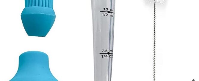 Food Grade Quality Turkey Baster Silicone Oil Brush Meat Marinade Injector and Cleaning Brush